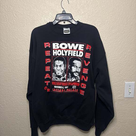 Vintage 1993 Riddick Bowe Evander Holyfield boxing event sweatshirt. Size XL. R - Picture 1 of 4